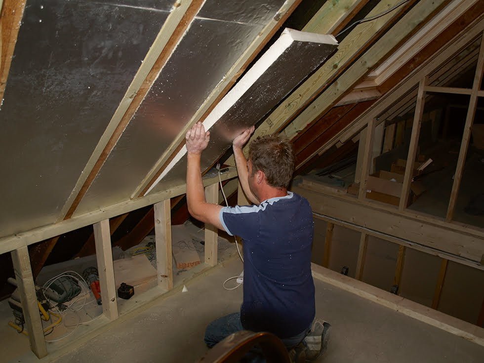 The roof is insulated