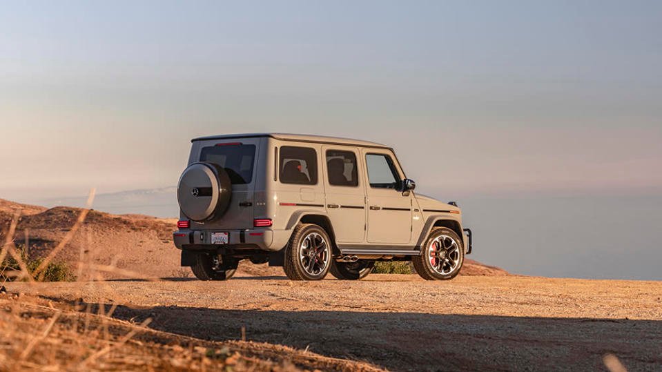 The G-Wagen Is Mercedes’s Most Utilitarian Model. It’s Also the Hardest to Get. 2 Rear view of the Mercedes G63. - Credit: Mercedes-AMG