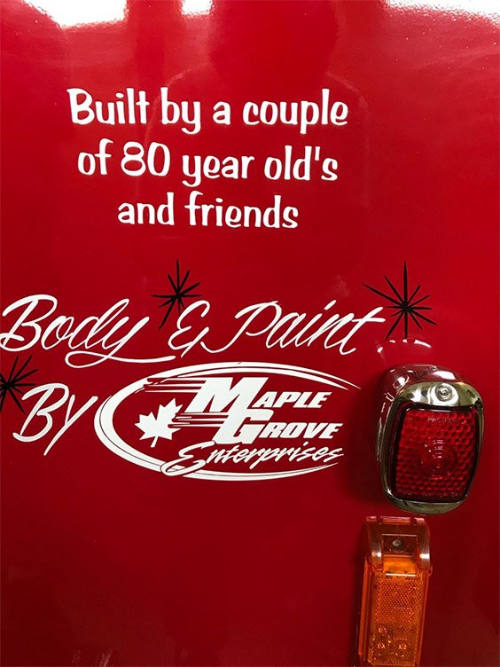 Korean War Veteran builds drivable red wagon 2