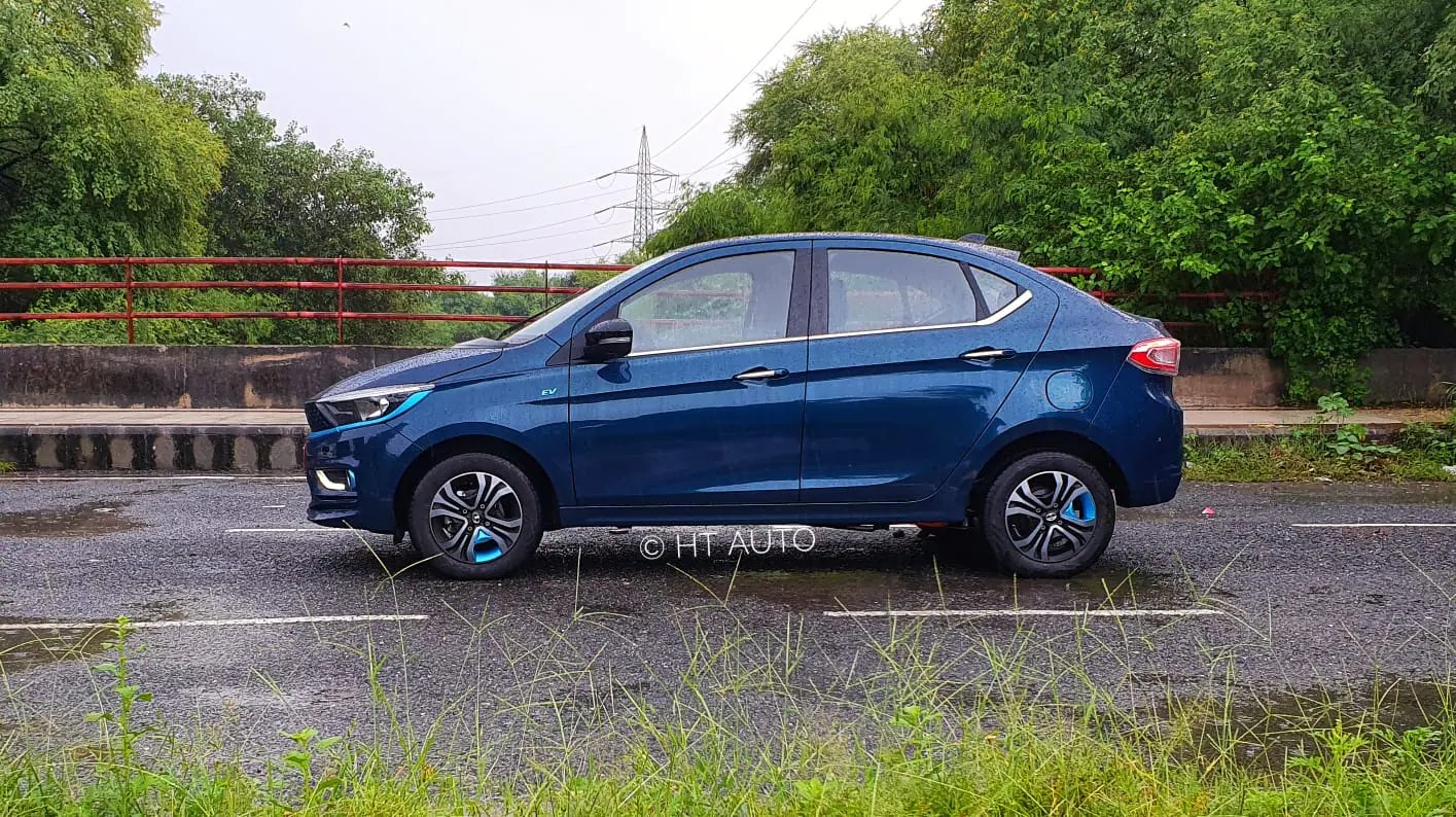The Tigor EV has a decent ground clearance which helps it negotiate most speed bumpers with ease. The Tigor EV has a decent ground clearance which helps it negotiate most speed bumpers with ease.