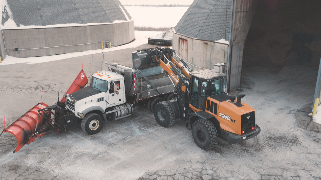 Wheel loaders up the ante on versatility, technology 2 Case CE 721G wheel loader loading truck