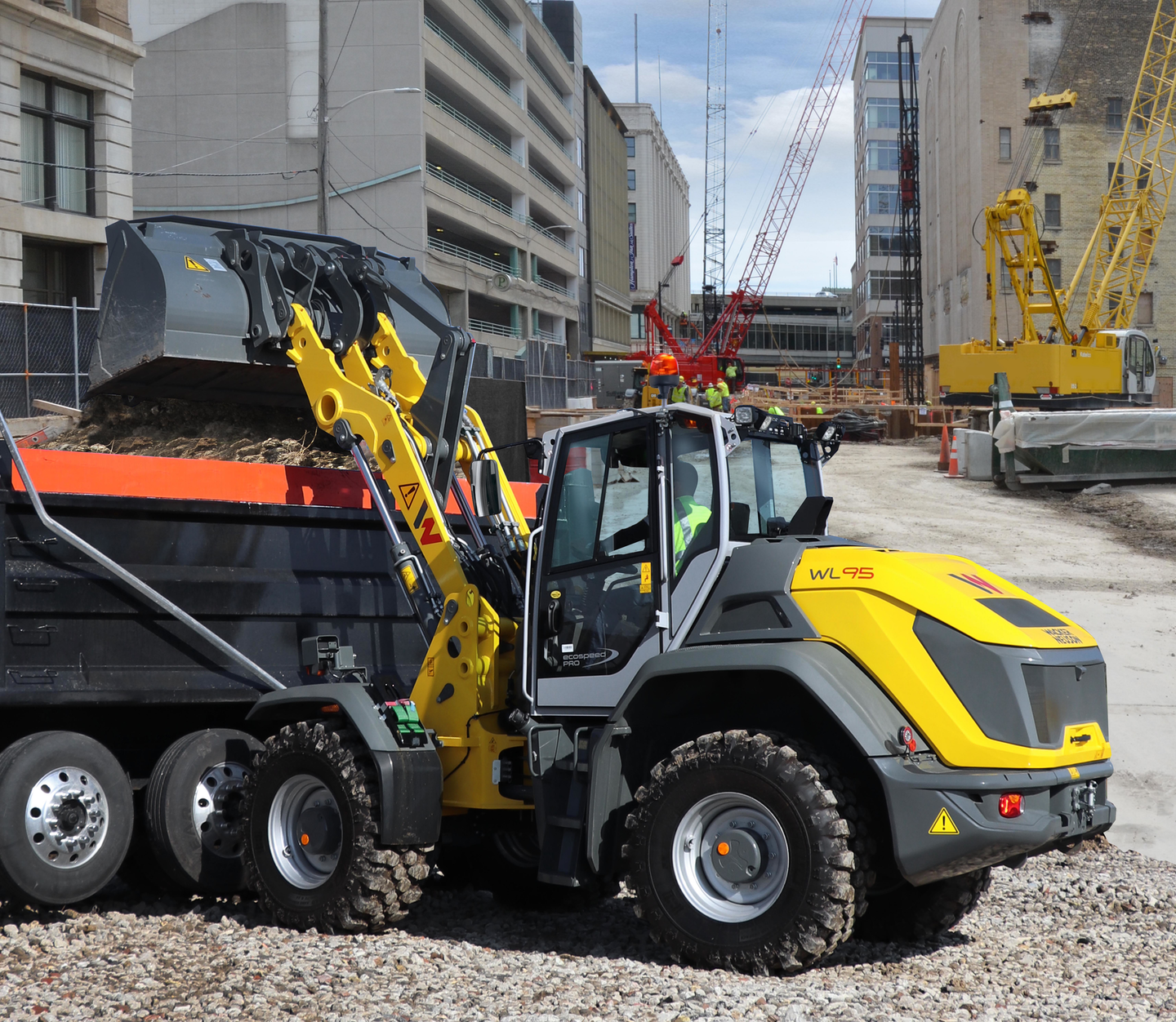 Wheel loaders up the ante on versatility, technology 10 Wacker Neuson WL95 wheel loader city jobsite