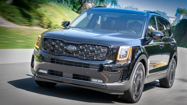 2021 Kia Telluride in black.